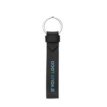 Elegant PU keyring with metal ring and kraft paper box
