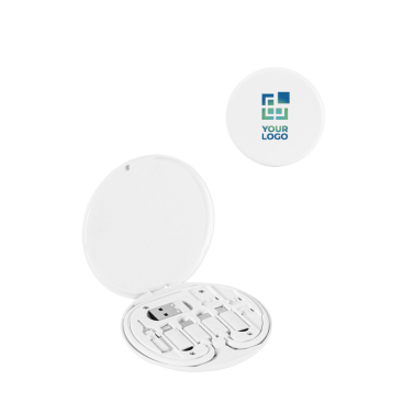 Ultra-fast charging cable with adapter set in recycled ABS