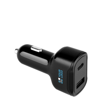 Ultra-fast car charger adapter with two USB ports
