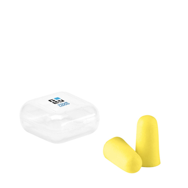 Ear plugs made from polyurethane foam with case
