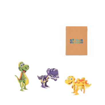 3D paper puzzle 3-in-1 dinosaur, ideal for kids