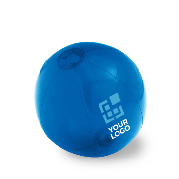 Branded transparent beach ball for promotional giveaways