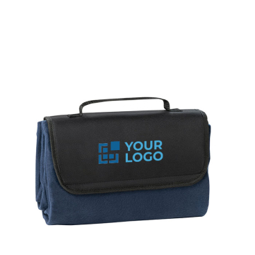 Promotional foldable picnic blanket in fleece, 180 g/m²