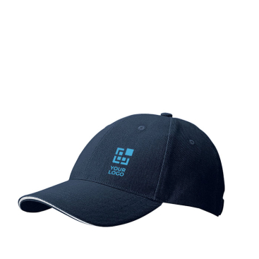Cotton cap with metal buckle printed with logo, Cottonclub