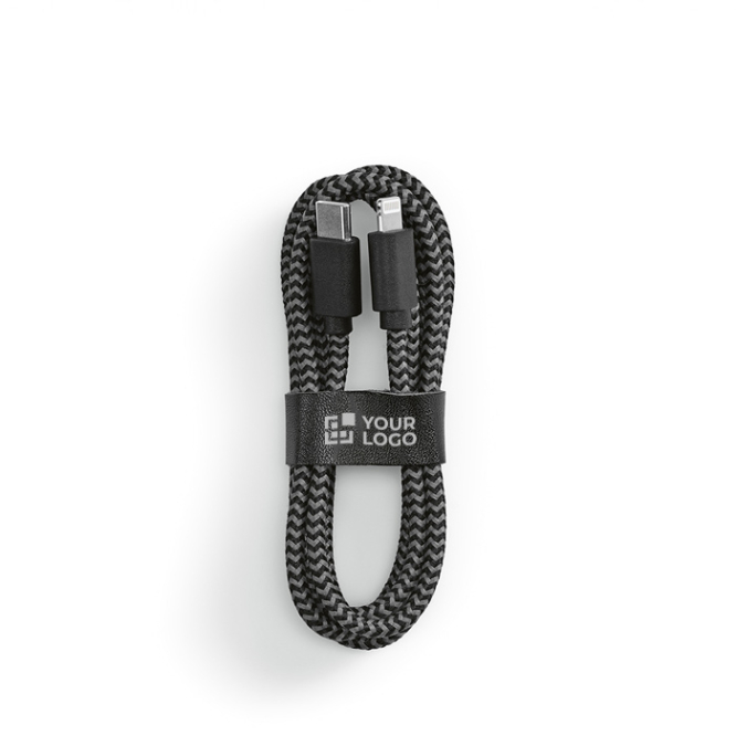 Charging cable with USB-C and Lightning connector, 1 m