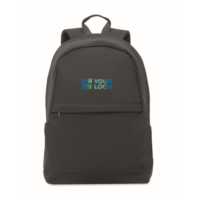 Laptop backpack in recycled materials with trolley strap, 15