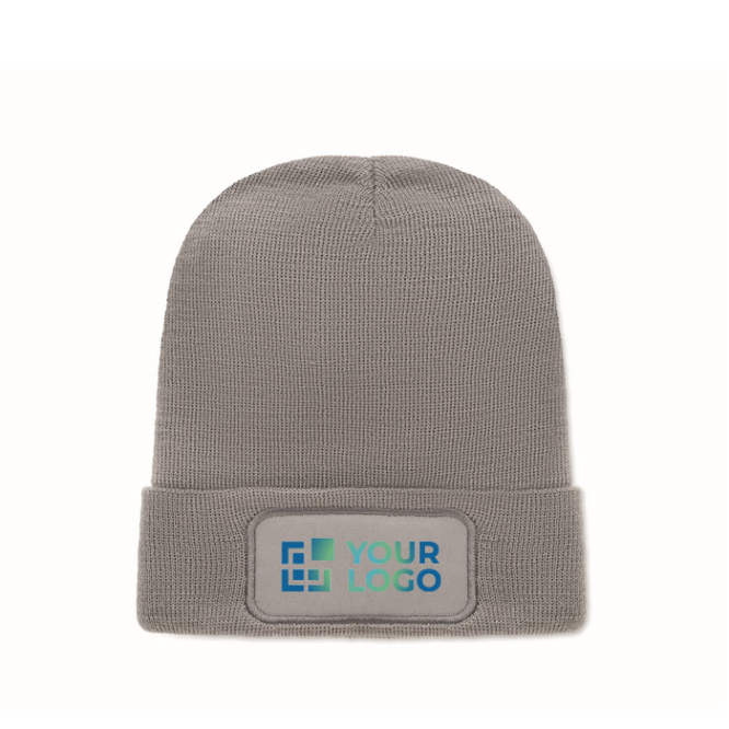 Unisex RPET polyester beanie with patch