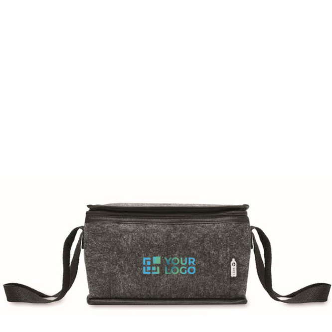 Personal cooler bag made of RPET felt with front pocket, 5L