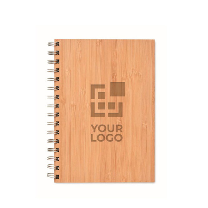 Notebook with bamboo cover and cream pages, A5