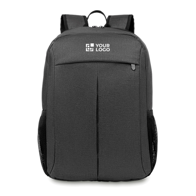 Polyester laptop backpack with trolley holder, 15