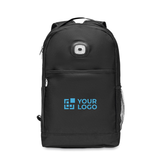 Backpack made of RPET with COB light for outdoors