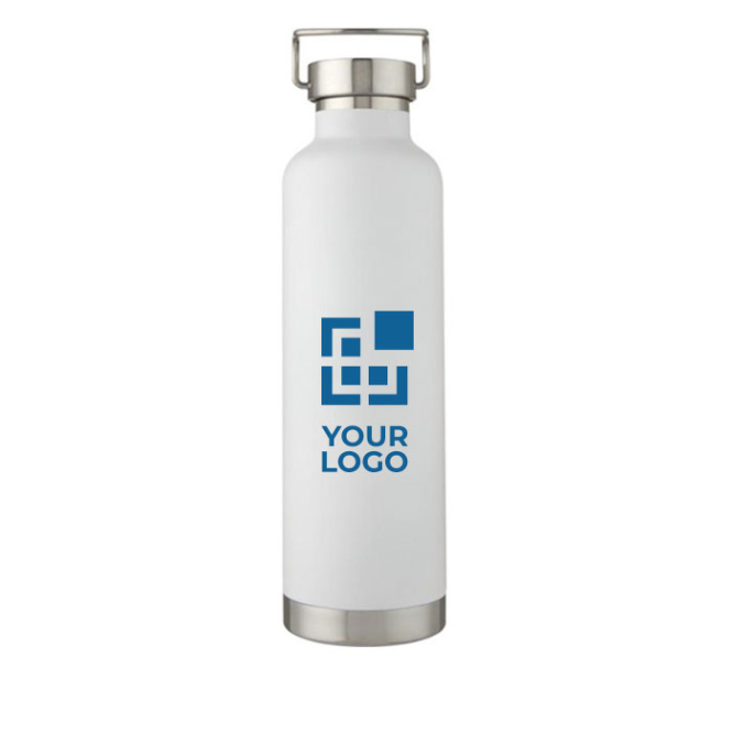 Large thermal sports bottle with metallic stripe, 1 L