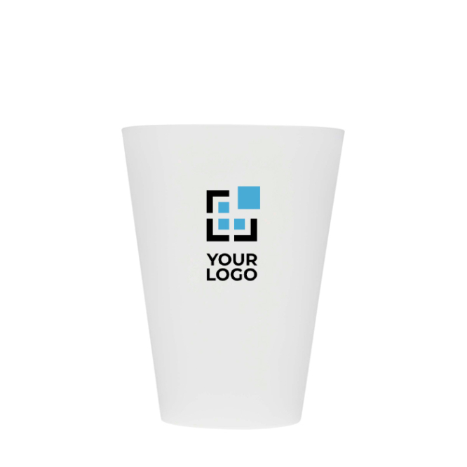 Translucent reusable plastic tumbler with matte finish, 300 ml