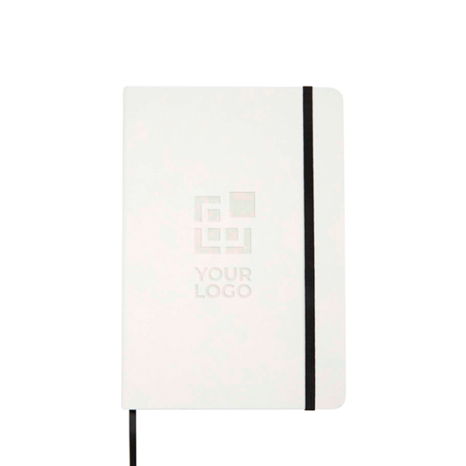Hardcover notebook with stone paper, A5, ruled pages