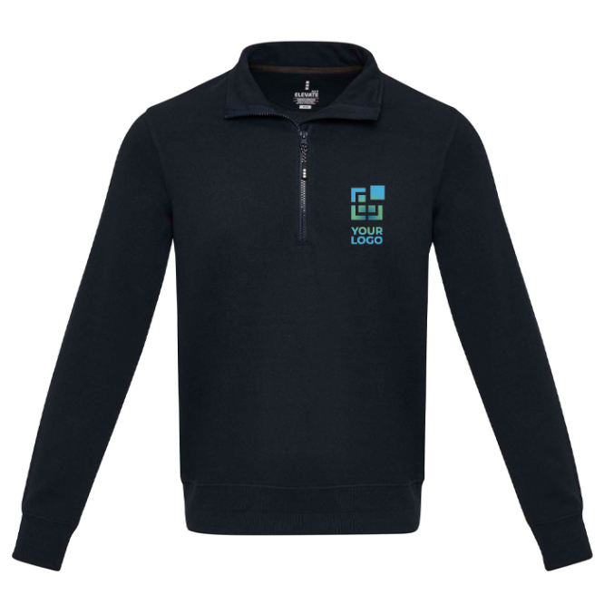 Unisex recycled sweatshirt, short zip, 280 g/m2, Elevate NXT 