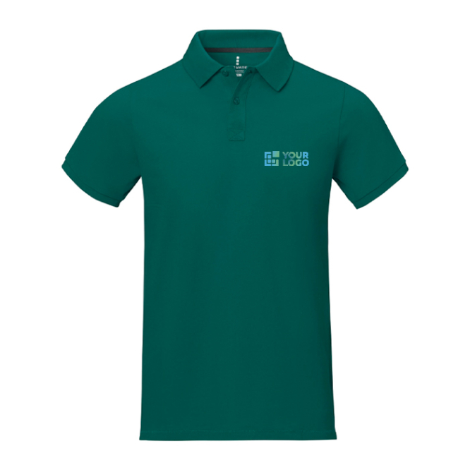 Men's short-sleeve cotton piqué polo, 200 g/m2, Elevate Life 