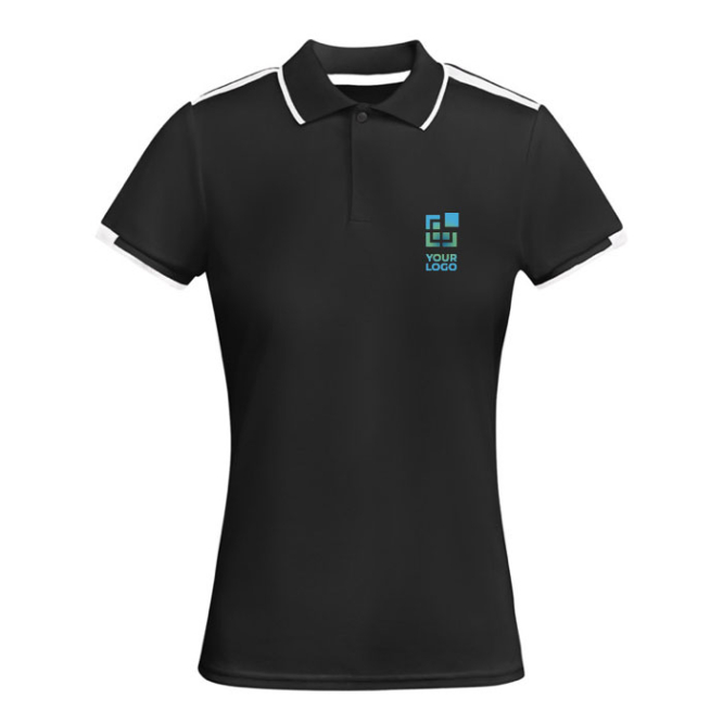 Women's short-sleeve bi-colour polyester polo shirt 140 g/m², Roly 
