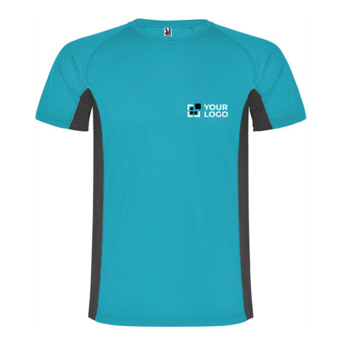 Men's bi-colour sports polyester t-shirt 140 g/m², Roly 