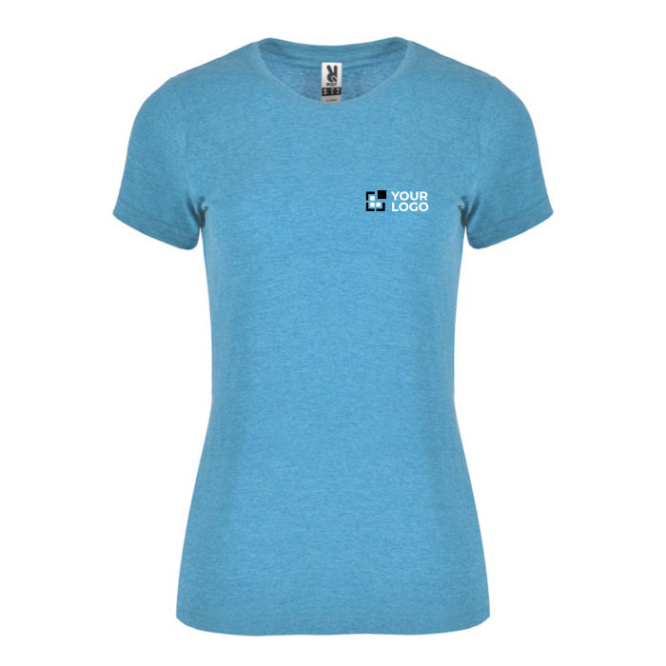 Women's heathered cotton and polyester t-shirt 150 g/m², Roly 