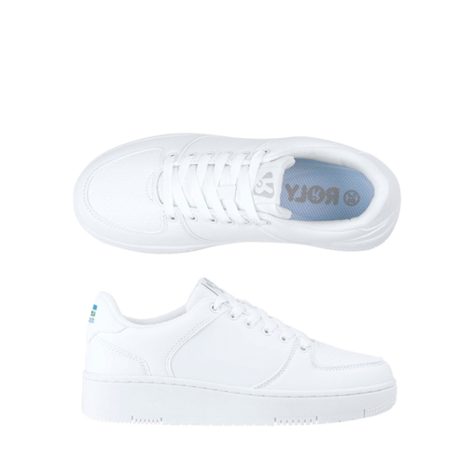 Unisex white casual trainers with rubber sole, Roly 
