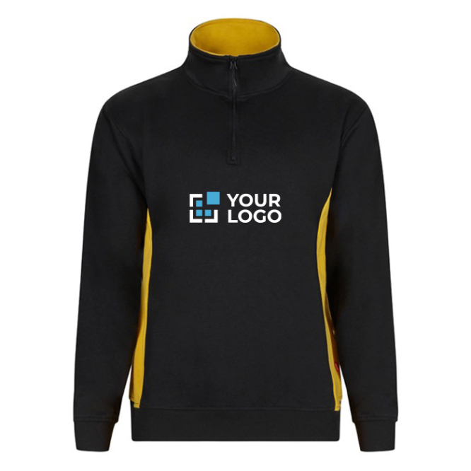 Two-tone fleece work jumper, cotton and polyester, 260 g/m2, 