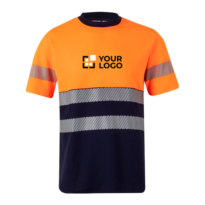 Two-tone cotton-polyester piqué work t-shirt – 150 g/m2 