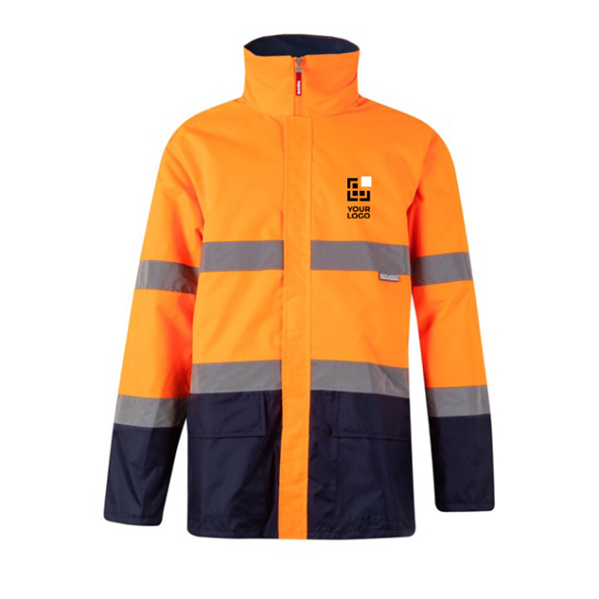 Two-tone polyester work parka with coating – 190 g/m2 