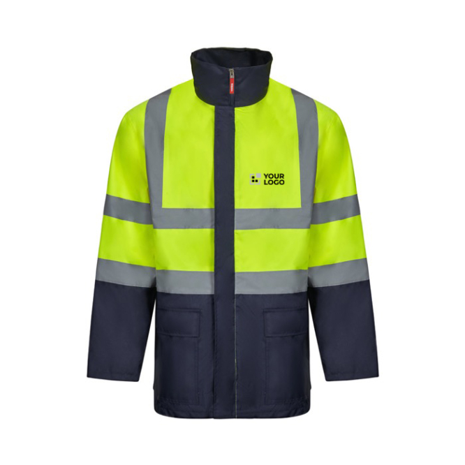 4-in-1 two-tone polyester work parka with coating – 180 g/m2 