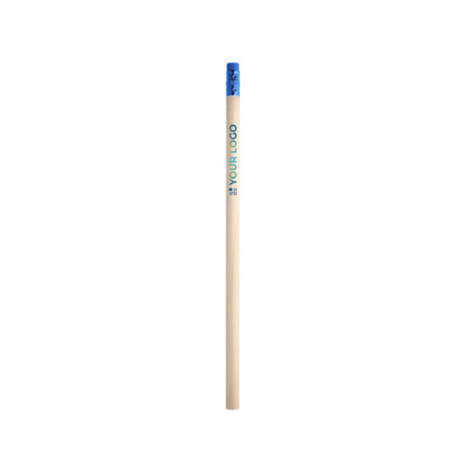 Natural wood pencil with top and eraser, HB hardness