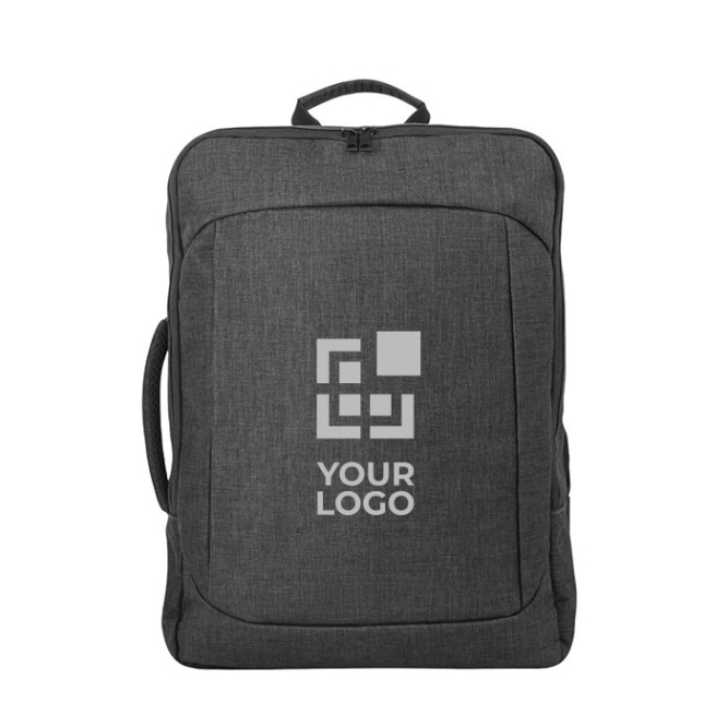 Polyester backpack with dual carrying modes, 600D, 15.6