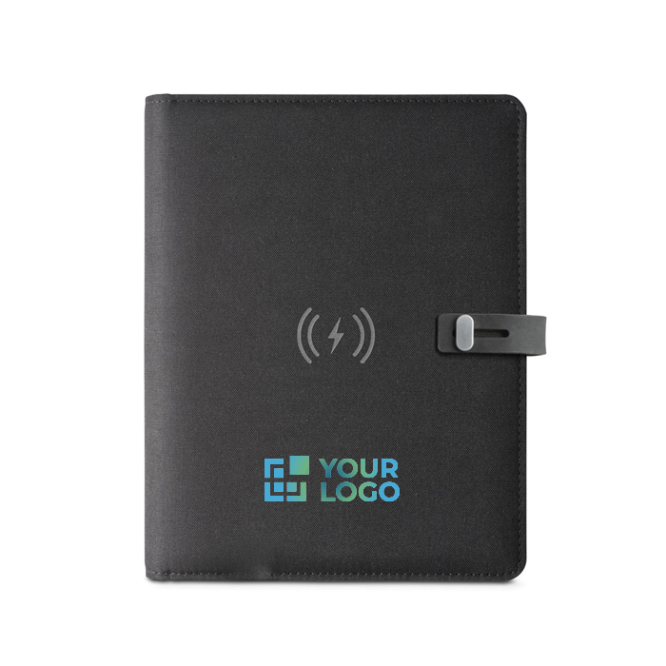 Folder with wireless charger, notepad, A5