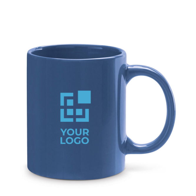 Branded ceramic mug in bright colours, 330 ml