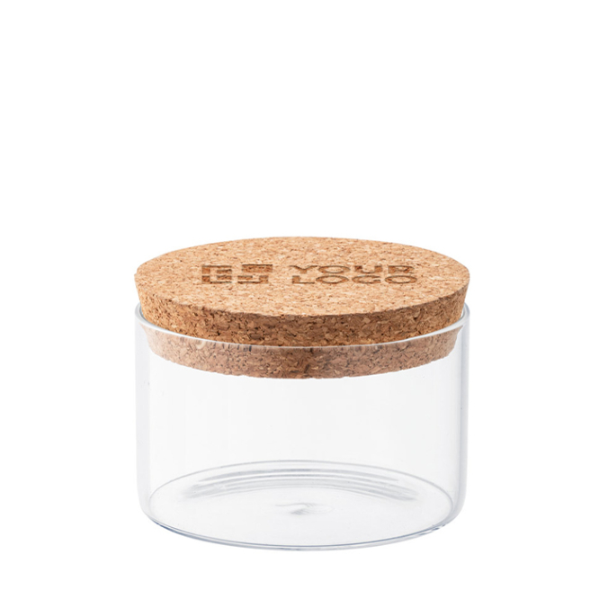 Glass jar with bamboo lid, 380 ml, Crystal Gummies