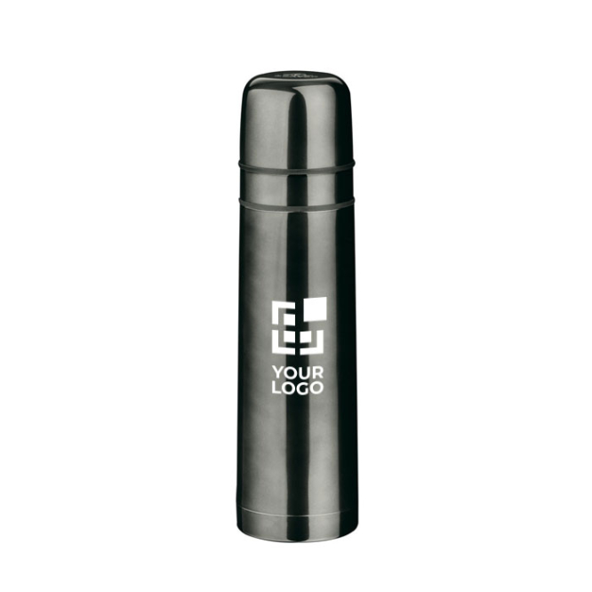 Steel thermos flask for coffee with 2 cups, Duo