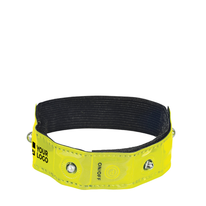 Adjustable reflective armband with 4 red LEDs and flash function