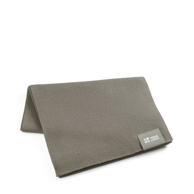 Recycled RPET polyester scarf with patch