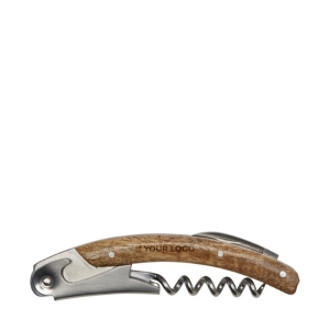 Acacia wood bottle holder set with utensil