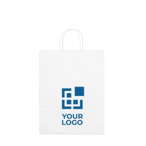 Affordable paper bag white kraft paper, 90 g/m2
