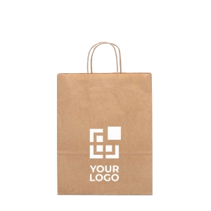 Medium kraft paper bag with twisted handles, 115 g/m2