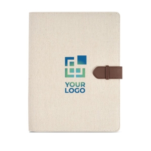 Recycled cotton folder with snap fastener, A4
