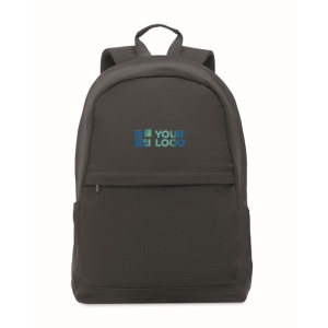 Laptop backpack in recycled materials with trolley strap, 15