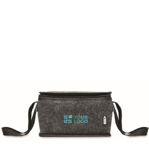 Personal cooler bag made of RPET felt with front pocket, 5L
