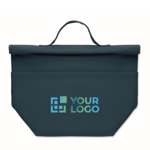 Personal cooler bag with roll-top closure and carry handle