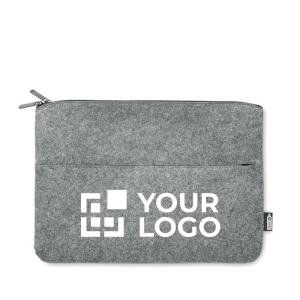 Zippered laptop sleeve in RPET felt, 14