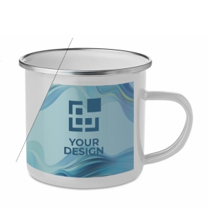 Enamel mug with a vintage look for sublimation, 350 ml