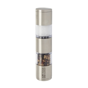 Salt and pepper grinder with dual ends