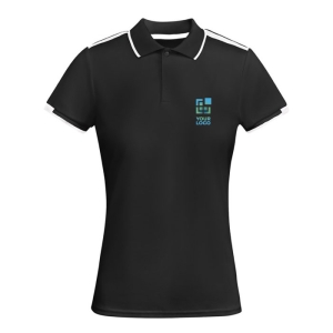Women's short-sleeve bi-colour polyester polo shirt 140 g/m², Roly 