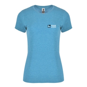 Women's heathered cotton and polyester t-shirt 150 g/m², Roly 