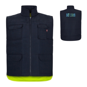 Reversible padded work vest, polyester, 220 g/m2, 