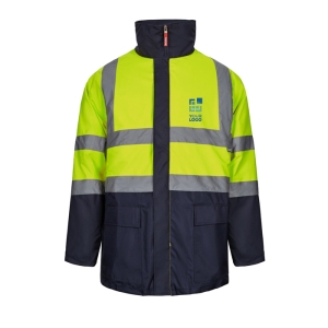 Extra-large 4-in-1 polyester work parka with coating – 180 g/m2 